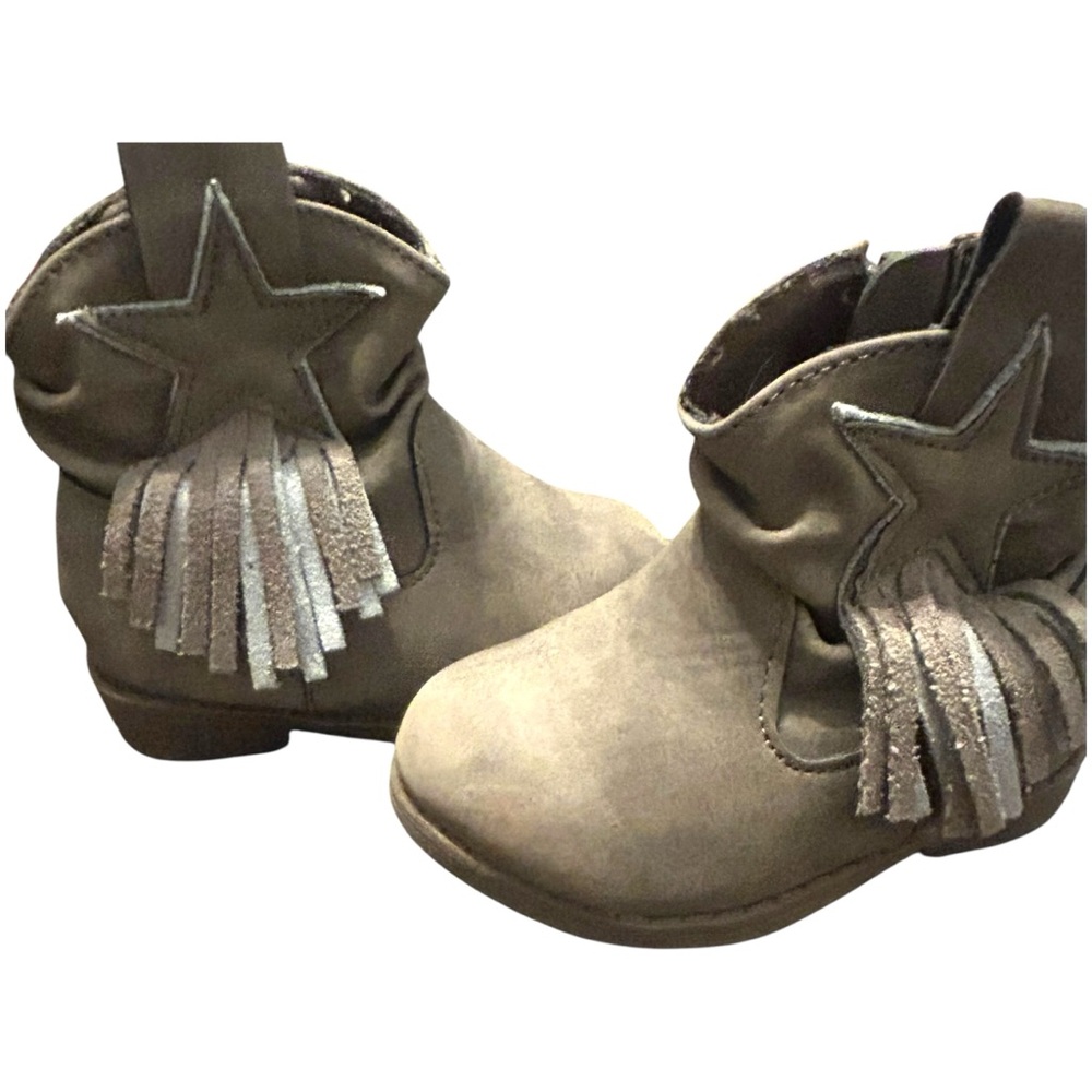 Toddler Cowboy Boots Star Fringed‎ Ankle Booties Western Style Kids Shoes